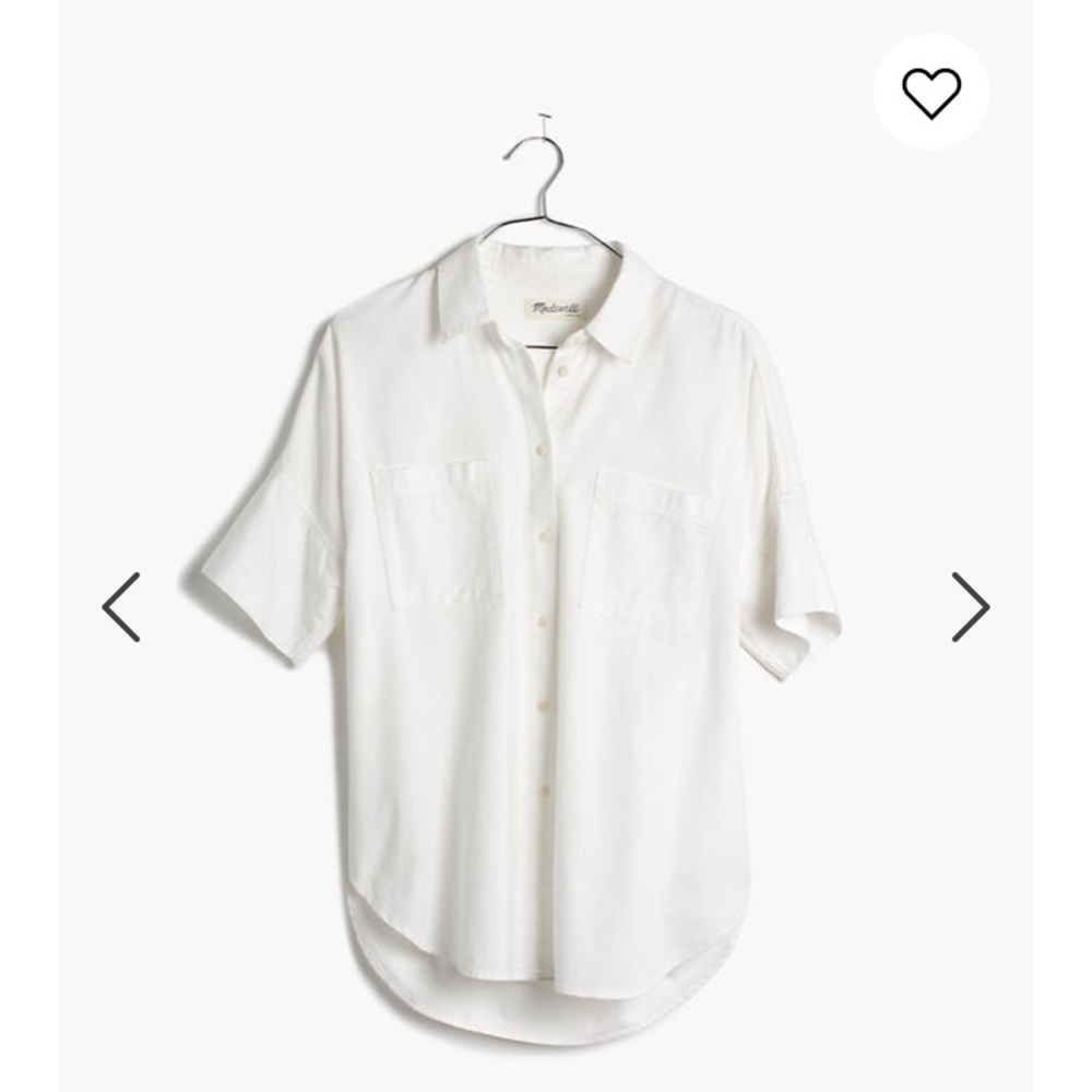 Madewell White Cotton Courier Shirt